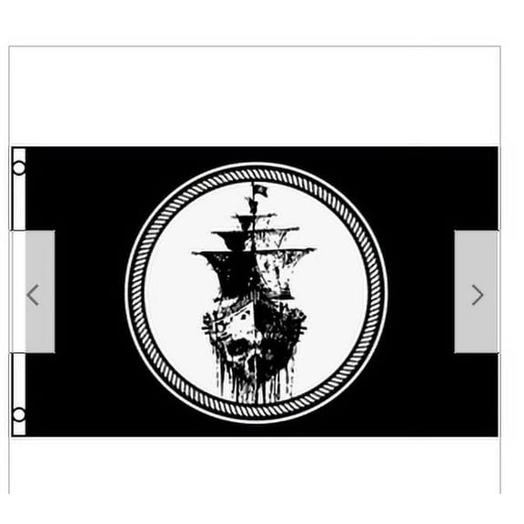 3'x5' Ghost Pirate Ship Flag Black Sea Mutiny Jolly Roger Skull Sword Banner 3X5