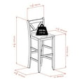 thumbnail image 3 of Winsome Halo 3pc Pub Table Set with 2 V-Back Stools-94586, 3 of 9