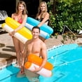 thumbnail image 3 of Ideal Swan Hamaca Flotante Inflable Hamaca para Piscina 4 en 1 [Hamaca + Tumbona + Flotador + Silla de Ejercicio] para Piscina Playa Mar - Azul (Amarillo), 3 of 5