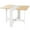 Natural Wood, variant on HOMCOM Folding Drop Leaf Dining Table for 2-4 People, Space Saving Kitchen Table for Small Spaces, White and Oak