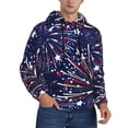 thumbnail image 2 of Sikiie Red White Blue Fireworks 1 Men's Hoodie, Essentials Hoodie, Sweatshirt, Pullover Hooded Sweatshirt for Men-X-Large, 2 of 7
