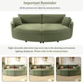 thumbnail image 6 of Euroco Oversized Double Chaise Lounge Sofa 102.3" Sofa Bed Upholstered Loveseat Sofa Couch with Deep Seat and USB Ports for Living Room, Green, 6 of 9