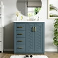 thumbnail image 4 of Euroco 30'' Bathroom Vanity with Ceramic Sink Combo,Solid Wood Frame Bathroom Storage Cabinet, Freestanding Vanity Set with 3 Drawers& Soft Closing Doors, 4 of 8