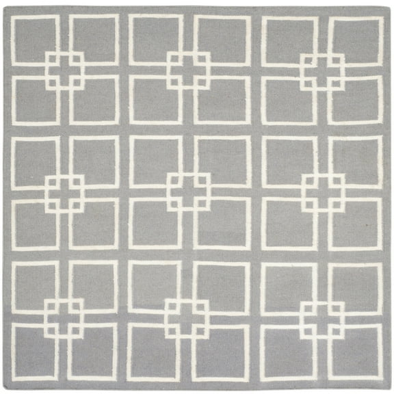 SAFAVIEH Martha Stewart Square Dance Geometric Area Rug, Cement Grey, 9' x 12'