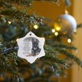 thumbnail image 7 of 3drose, Photograph of a German Shepherd Puppy in the Snow with Poem., 3 inch Snowflake Porcelain Ornament, 7 of 7