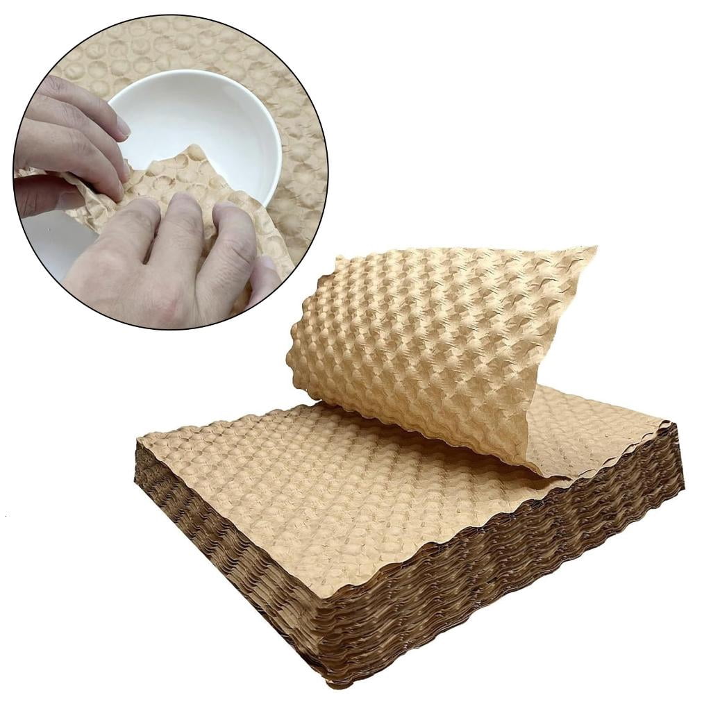 Yihuala Pack of 100 Safe Paper Bubble Wrap Cushioning Wrap for Toy Packaging and Sensitive Products