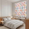 thumbnail image 3 of Easter Eggs Kitchen Curtains 63 Inch Length, Watercolor Spring Flowers Leaves Patterned Tiers Curtains for Living Room Berdoom Bathroom, Light Filtering Drapes Window Treatment 2 Panels 42"Wx63"L, 3 of 8