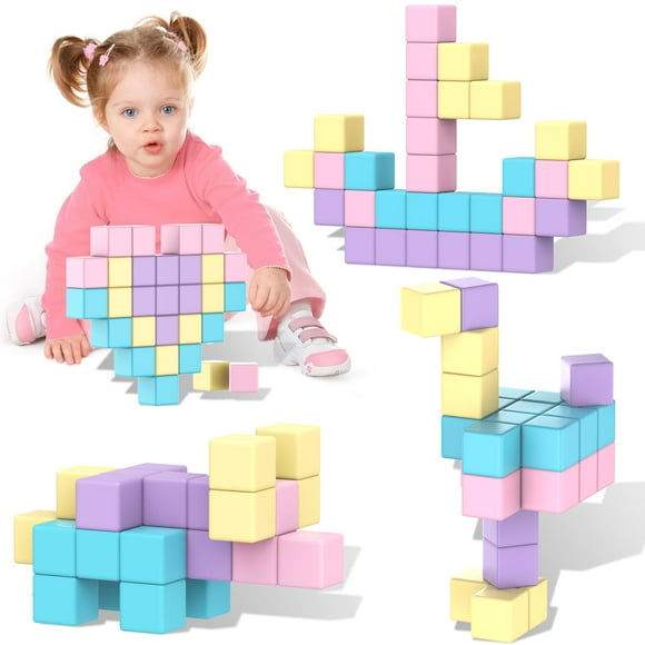 Bloques de construcción magnéticos SYSKENI Macaron para niños de 2 a 8 años