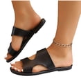 thumbnail image 6 of Agkizg Womens Indoor Outdoor Slides, Beach Walking Sandals, Solid Color Open Toe Flat Slide Sandals Comfortable Plus Size Casual Indoor Outdoor Beach Summer Slippers, 6 of 7