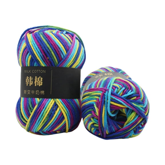 Anckoeil Knitting Yarn Clearance 7 Strands Colorful Hand Knitting 50g Knitting Crochet Milk Soft Baby Cotton Wool Yarn