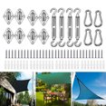 thumbnail image 1 of Visland Ombre du Soleil Voile Kit de Quincaillerie Patio Extérieur Triangle Canopée Installation Accessoires Robustes Auvent en Acier Inoxydable, 1 of 7