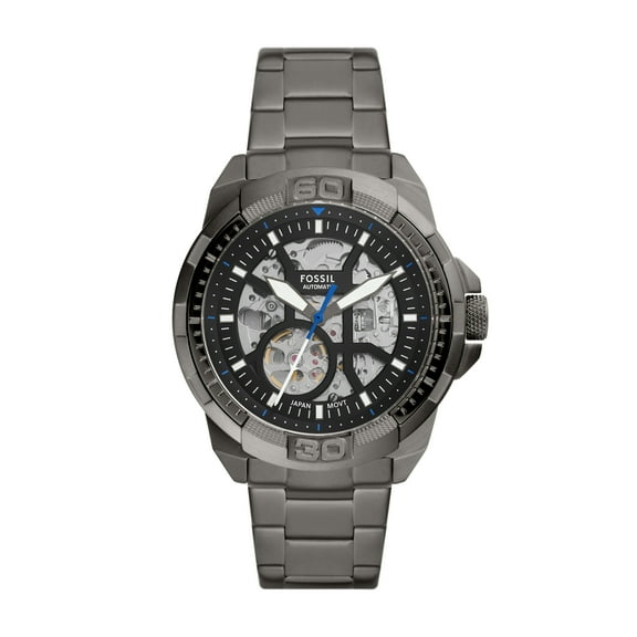 Fossil 0's Bronson Automatic, Smoke Stainless Steel Watch