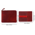 thumbnail image 1 of Vintage Cowhide Zipper Pen Bag Vintage Multiple Pen Slots Pen Box Large Capacity Removable Stationery Box Handheld Bag Red, 1 of 6