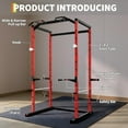 thumbnail image 2 of Yiwa Cage de Musculation Robuste 1100 Lb pour Squats pour Gym à la Maison – Support de Musculation Multifonction avec Barre de Traction, Barres de Sécurité Ajustables, Équipement d'Entraînement de Force Multifonction, 2 of 8