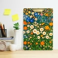 thumbnail image 2 of FORMRS Acrylic Clipboard with Low Profile Clip Standard A4 Letter Size, 12.5" x 9", Orange Floral Garden, 2 of 8