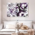 thumbnail image 2 of Elephant Stock Scent Of Roses Plum Wall Art - Horizontal Canvas Wall Art - Living Room Wall Decor - Floral And Botanical Canvas - Gray And Purple Decor By Wild Apple Portfolio - 48" x 32", 2 of 8