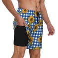 thumbnail image 3 of Daiia Sunflowers Mens Swim Trunks Swim Shorts Quick Dry Swim Shorts with Mesh Lining Pockets-3X-Large, 3 of 9