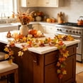 thumbnail image 5 of Artificial Maple Leaves Pumpkins Sunflowers and Vines Garland Flexible Reusable 69 Inch for Thanksgiving Home Decor, 5 of 6