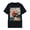 Black, variant on Womens Work Shirts Graphic Print Short Sleeve Crew Neck Soft Basic Ladies Clothing,Red,S