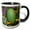 Black/White, variant on 3drose, Egg of Cassowary Bird, Papua New Guinea - Oc12 Ksu0106 - Keren Su, 11oz Two-tone Red Mug