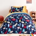 thumbnail image 2 of Sleep Zone Kids Bedding Comforter Set Full/Queen Size - Super Soft & Cute Printed 3-Piece Comforter Set All Seasons for Boys, Girls, Fade Resistant, Machine Washable, Dinosaur Land, 2 of 7