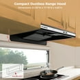 thumbnail image 2 of CAMPLUX RV Range Hood 22 Inches, Ductless Range Hood with LED Light and Exhaust Fan 12V DC for RV, Tiny House, Trailer and Yacht,VRH22UWMS, 2 of 12