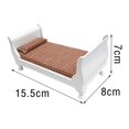 thumbnail image 4 of Cute Dollhouse Muebles de cama individual en miniatura DIY 1:12 para 3-6 perfke Casa de muñecas de cama individual, 4 of 6