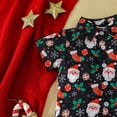 thumbnail image 5 of UACY Toddler Christmas Boy Clothes Outfits Toddler Kids Baby Boy Santa Deer Print Short Sleeve T Shirt Red Shorts Gentleman Suit Xmas 2pcs Outfits Set(Black,4-5 Years), 5 of 9
