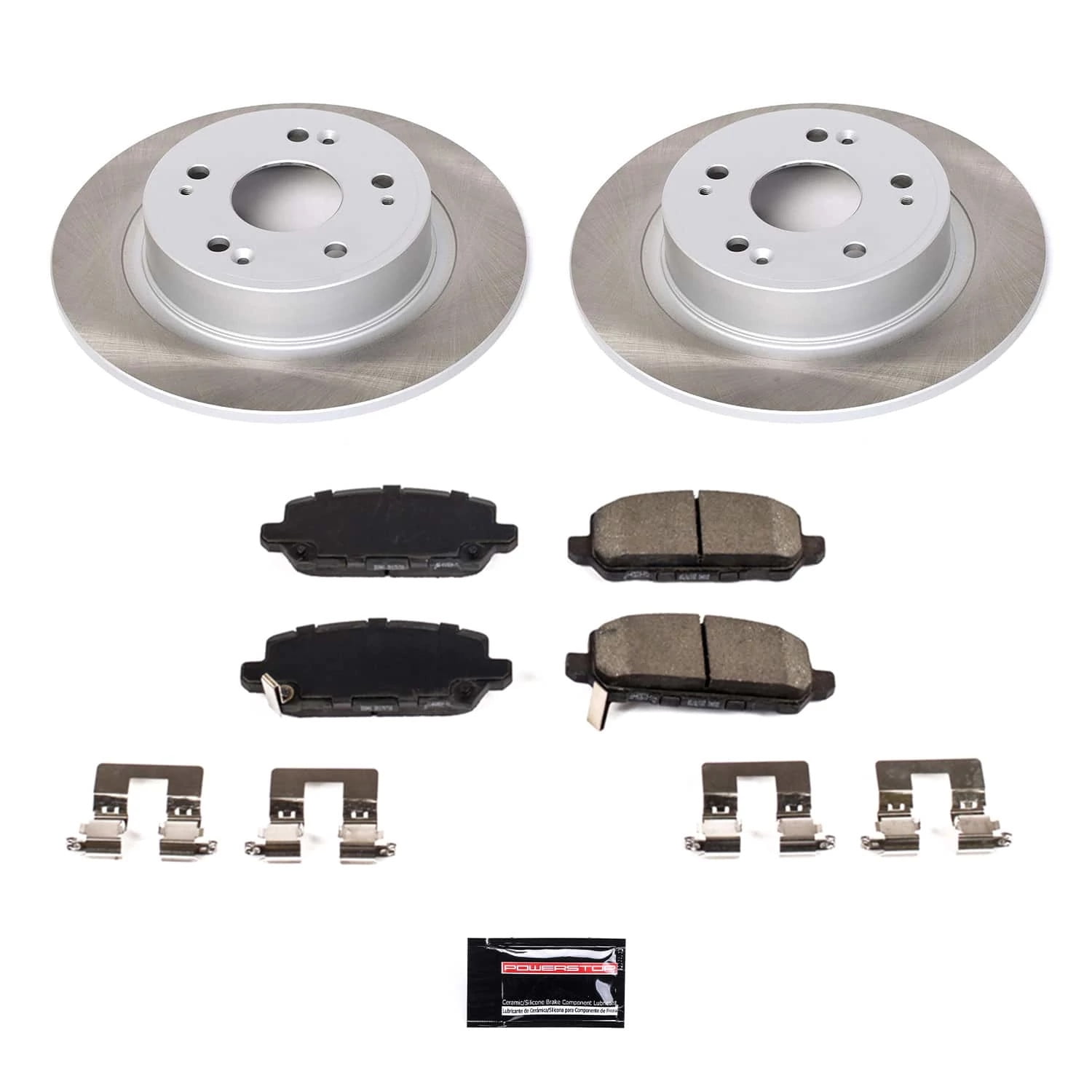 PowerStop Rear Semi-Coated Rotor and Low-Dust Ceramic Brake Pad Kit SC7340