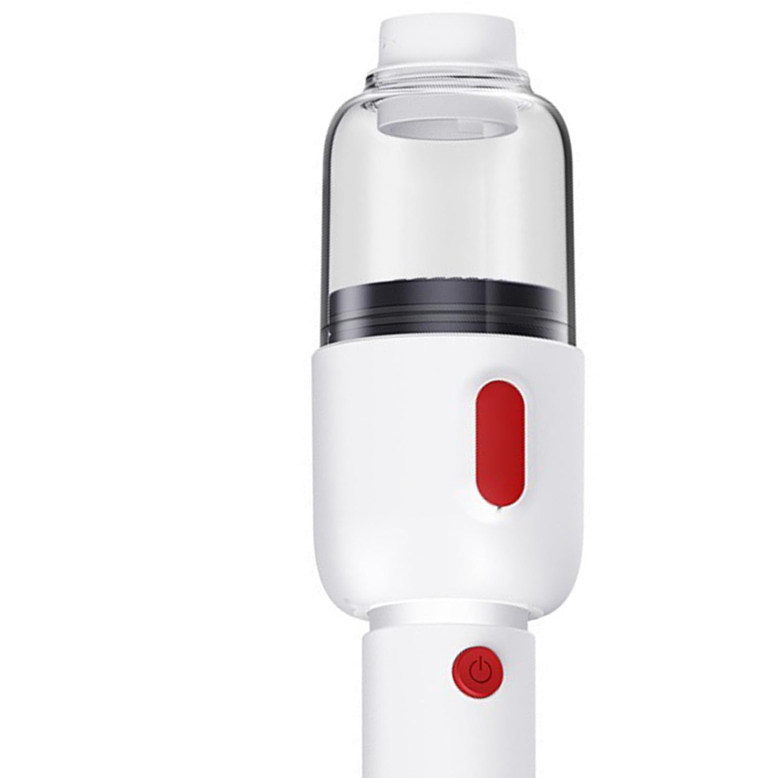 Car Vacuum Cleaner Rechargeable USB Handheld 3200PA Duster Powerful Suction Fast Charge High Power for Desktop , White
