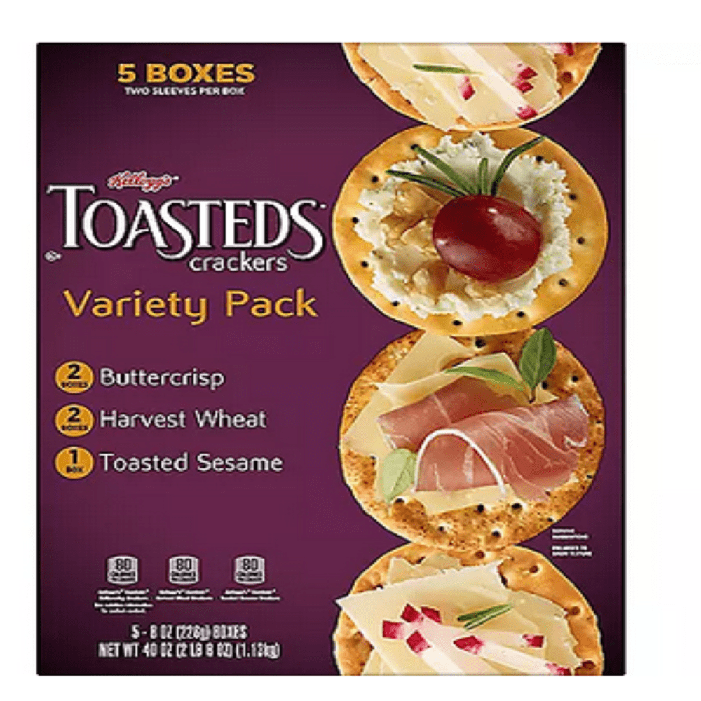 Kellogg's Toasteds Crackers Variety Pack (40 oz.)