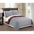thumbnail image 2 of Chic Home Chase 2-Piece Abstract Quilt Set, Twin, Black, 2 of 6