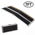 thumbnail image 2 of Foldable Portable Wheelchair Ramp with Non Slip Surface and Reflective Strips, Lightweight Mobility Ladder with Carry Handle for Home Steps Stairs Doorways Curbs, 2 to 10 FT, 2 of 8