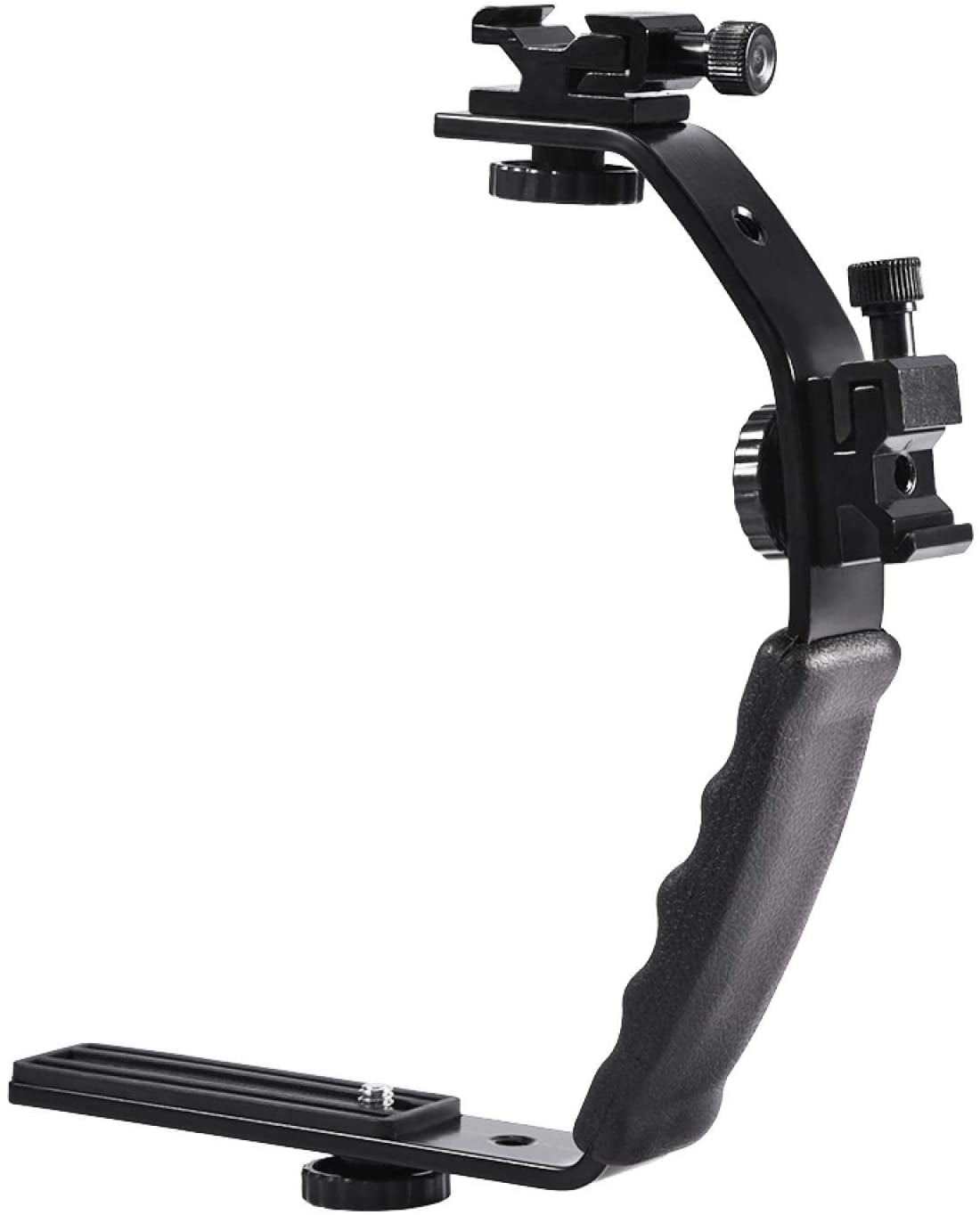 Wholesae L Shaped Flash Bracket With 2 Hot Shoe Mounts For Camera Stabilizer P805