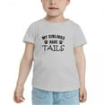 thumbnail image 2 of My Siblings Have Tails Cute Toddler T-Shirts for Boys Girls (Gray, 2T), 2 of 5