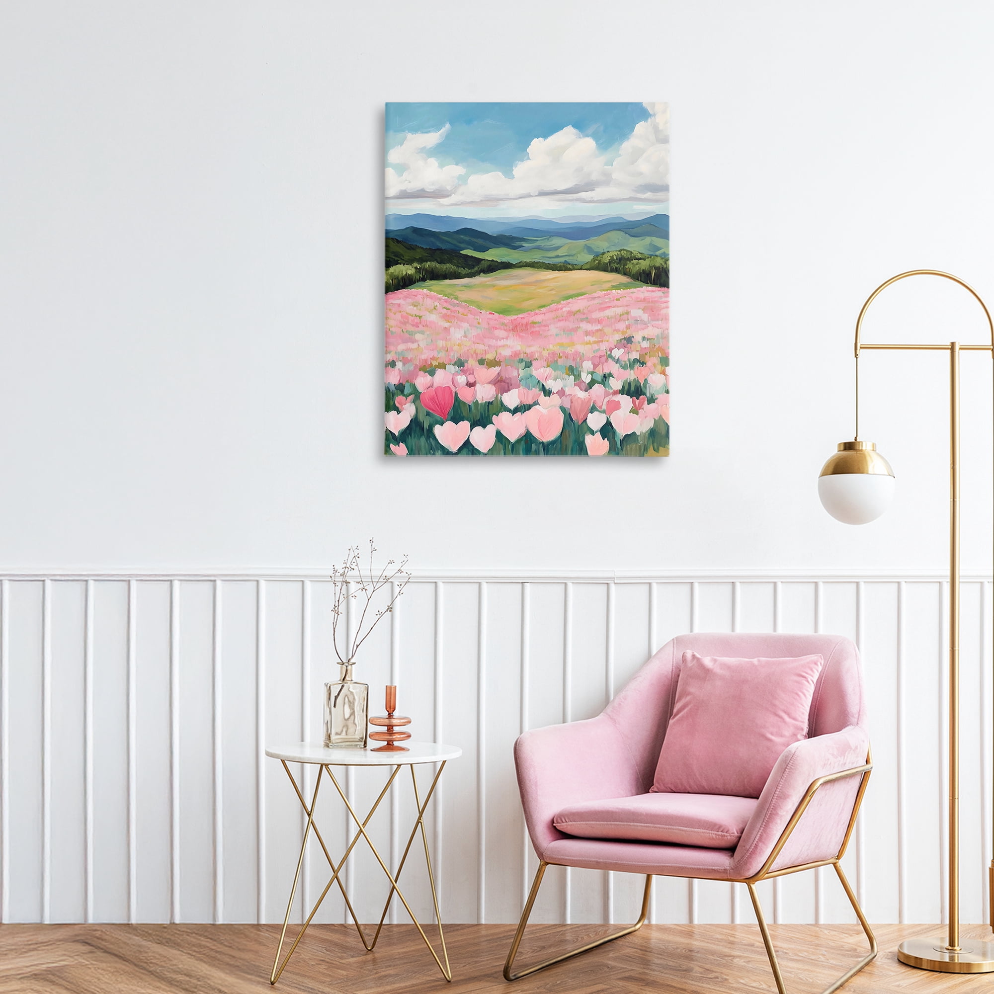 Stupell Industries Blush Pink Poppy Field Canvas Wall Art, design by The Prints Vibe