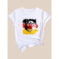 thumbnail image 4 of Women's Casual Fashion T-Shirt with Soccer Print - Breathable Polyester, Crew Neck, Short Sleeve - Perfect for Spring/Summer/Fall, 4 of 7