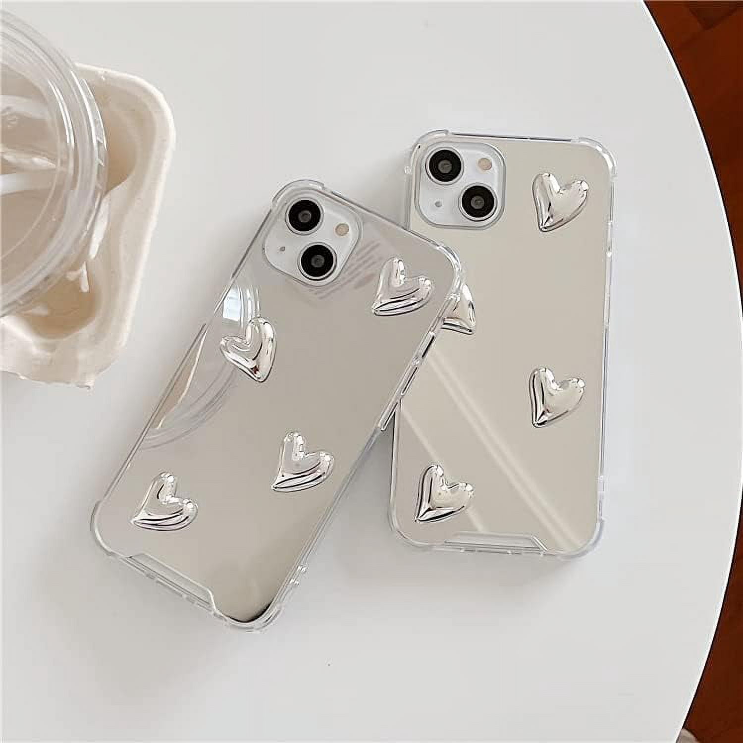 Compatible with iPhone 12 Pro Max case,Mirror Senior Silver Cute