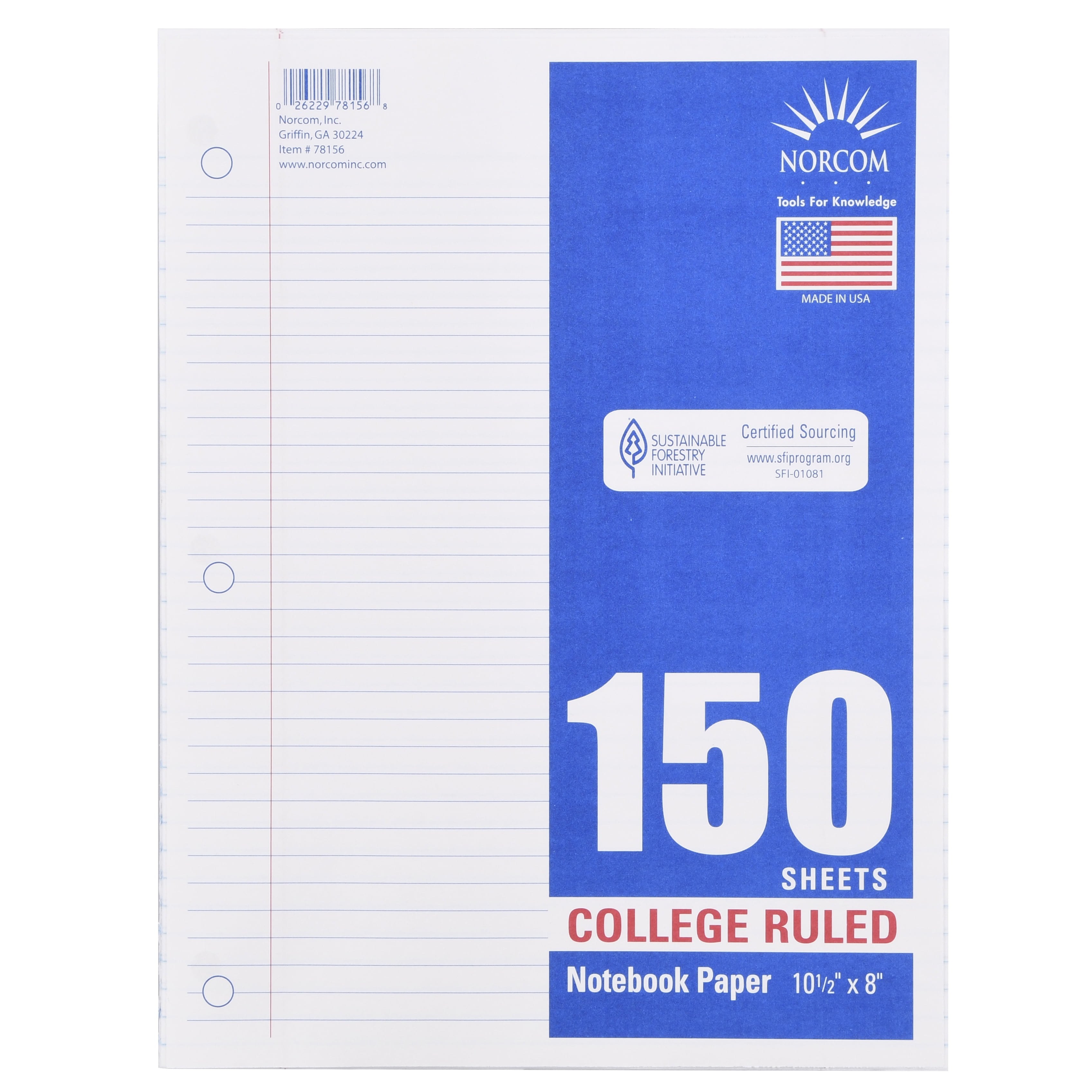 Details about   Office Depot Value College Ruled Notebook Filler Paper 150 Sheets 10.5" x 8" 