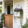 thumbnail image 3 of Galvanized Metal Wall Planter - Rustic Vintage Wall Mounted Planters for Outdoor Plants Farmhouse Hanging Plant Holder Decor (13.2" L x 9.5" H), 3 of 9