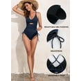 thumbnail image 3 of Eytino Adjustable Straps V Neck Spandex, One-Piece Swimsuits (Women's), 3 of 12