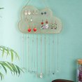 thumbnail image 3 of Jewelry Display Stand Exquisite Decorative Space-saving Cat Ear Wrought Iron Earrings Necklace Grid Storage Rack for Bathroom, 3 of 8
