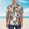 thumbnail image 4 of Balery Dark Enchanted Flowers And Birds Print Men's Hawaiian Shirts Short Sleeve Beach Shirt Relaxed Fit Vacation Button Down Shirts-Medium, 4 of 9