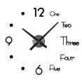 thumbnail image 2 of Reloj adhesivo de pared 3D DIY sin tictac sin perforaciones para decoración de cocina de Negro_l, 2 of 6