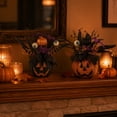 thumbnail image 6 of Halloween Table Centerpieces Decorations 12'' x 16'' , Lantern Artificial Flowers Pumpkin with Spider and Eyeball Halloween Tabletop Decor for Home Kitchen Indoor Outdoor, 6 of 6