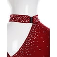 thumbnail image 6 of Haitryli Gymnastics Leotard for Girls Crop Top with Skirt Set Lyrical Dance Outfits Ballet Costume for Performance Burgundy 6, 6 of 7