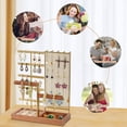 thumbnail image 4 of QILICHZ Jewelry Holder Organizer 7-Tier Jewelry Organizer Stand Earring Holder Organizer Gold, 4 of 7