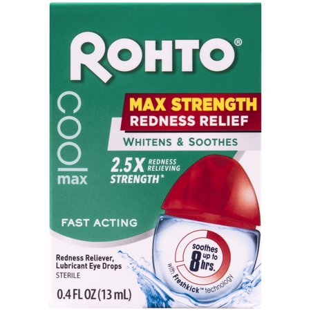 Rohto Cool Max Redness Relieving Eye Drops, 0.4