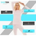 thumbnail image 4 of Bodtek Womens Crew Neck Long Johns Base Layer Set (Baby Pink Large), 4 of 5