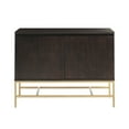 thumbnail image 4 of Magnificent Accent Unit - Solid Wood Frame, Gold Metal Base, 2 Shelves Function Glorious Cabinet Wood, Shelf Compartment, 4 of 5